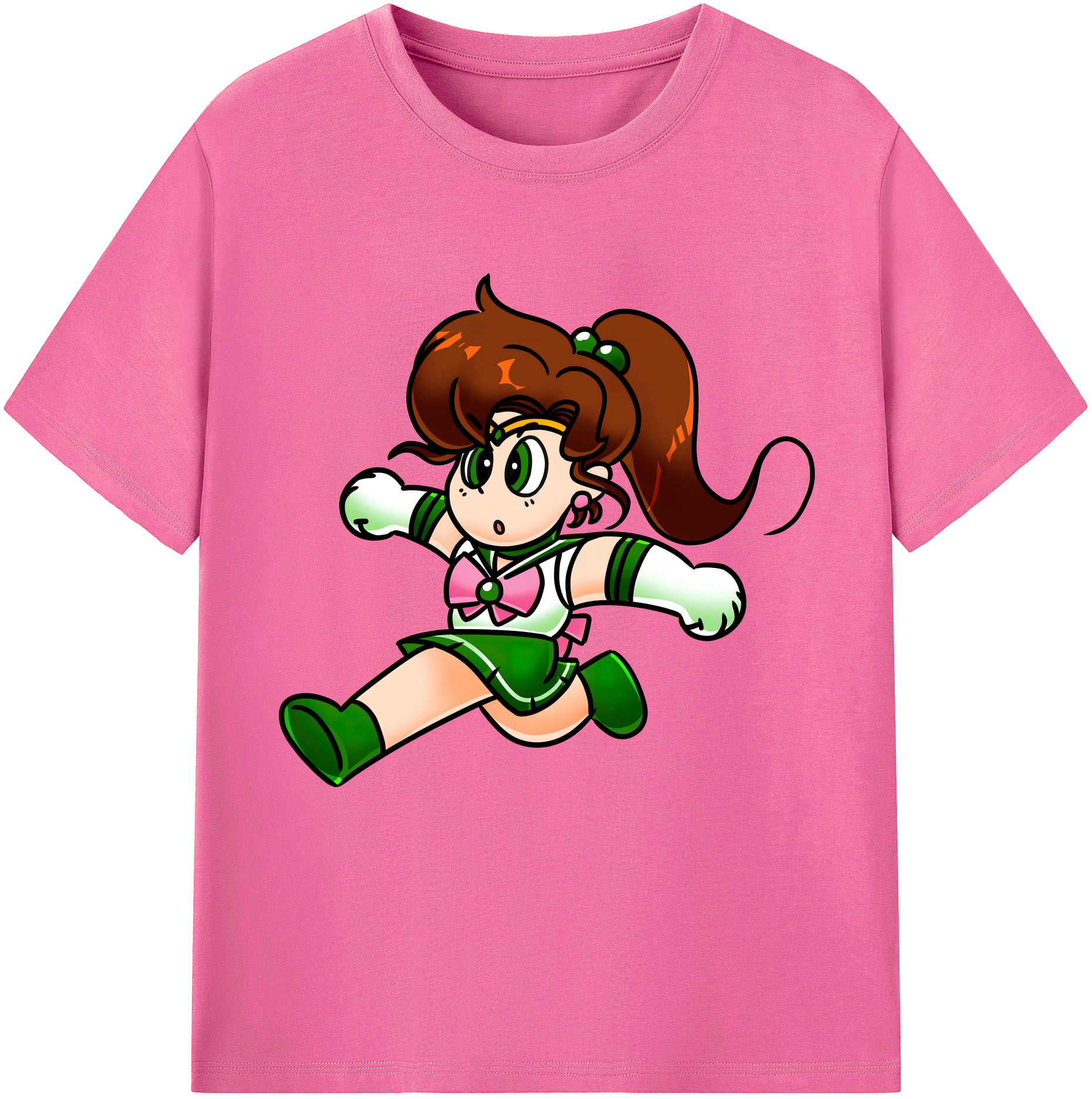 （画像用） 美少女戦士セーラームーン 木野 まこと きの まこと Sailor Moon Kino Makoto （セーラージュピター；Sailor Jupiter） レディースカジュアルプリントTシャツ（綿100％）